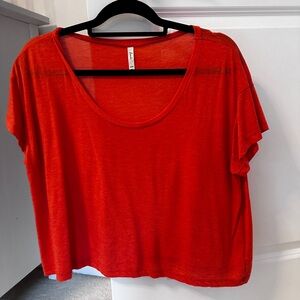 Orange boxy soft Nordstrom t-shirt